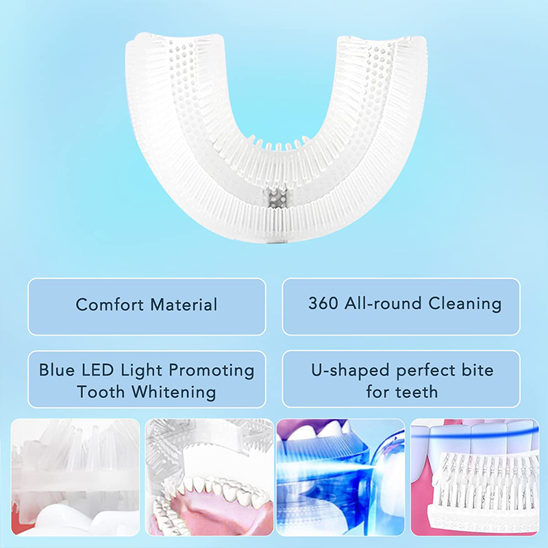 Dental Care U shape electric t - Teeth Whitening Light Kit ulasan dan harga