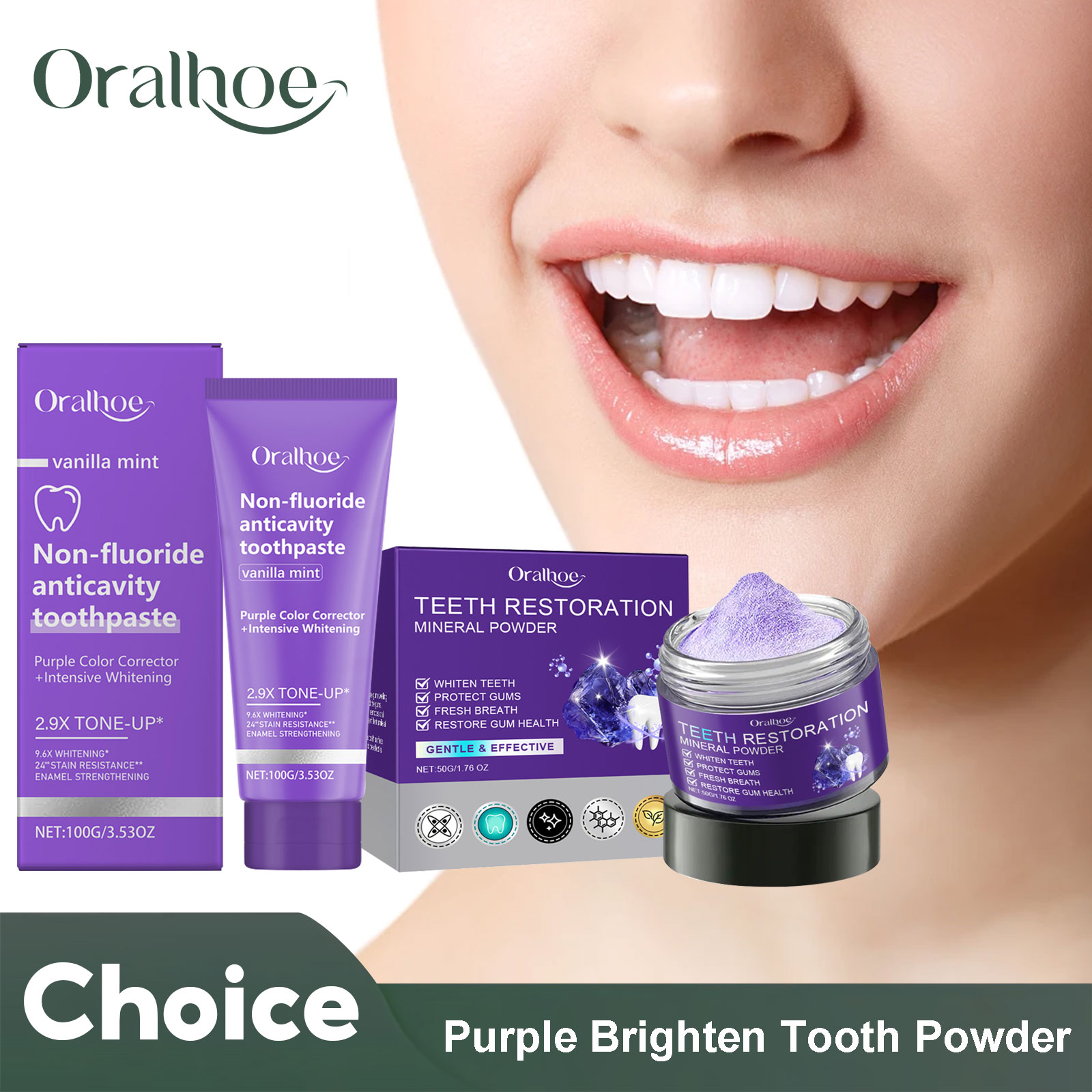 Teeth Restoration Mineral Powd - Teeth Whitening Near Me ulasan dan harga