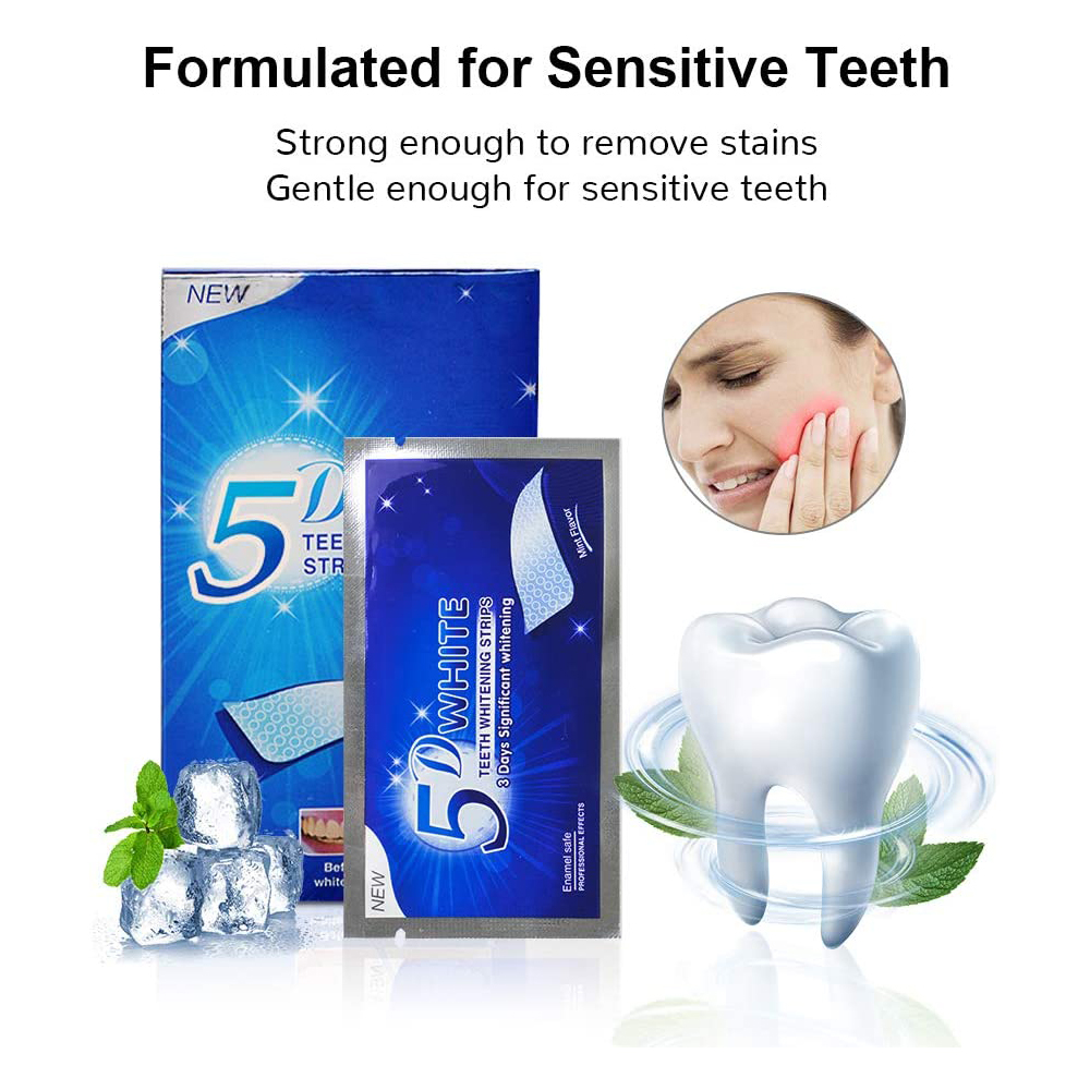 5D White Teeth Whitening Strip - Teeth Whitening Near Me ulasan dan harga