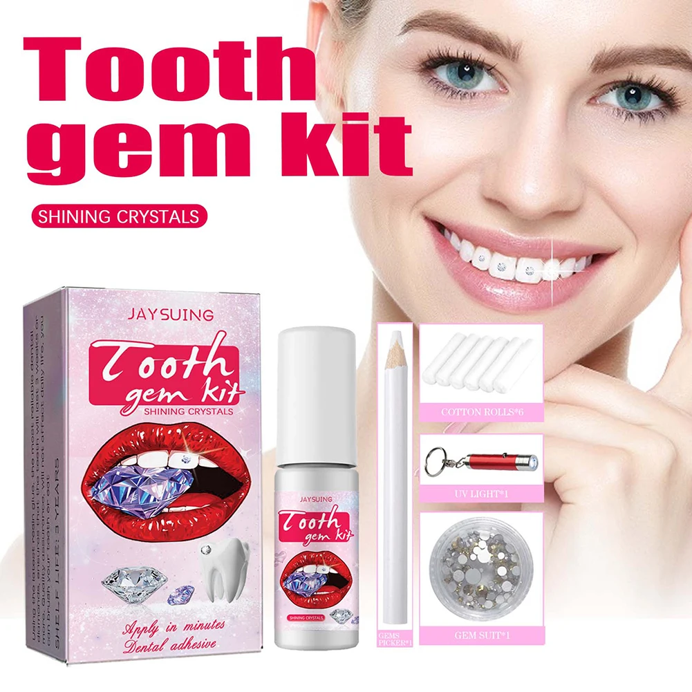 DIY Tooth Gems Kit with Crysta - Teeth Whitening Light Kit ulasan dan harga