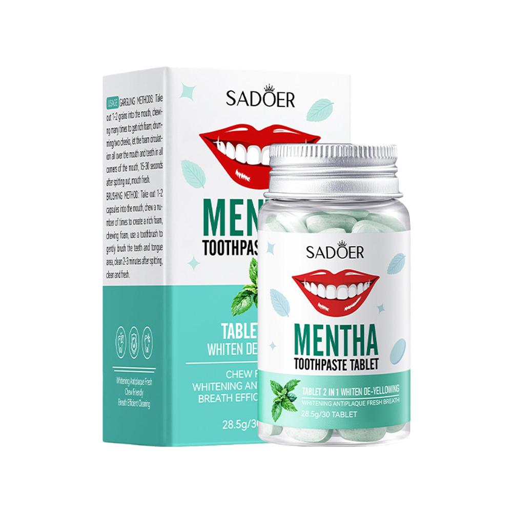 Mint Solid Toothpaste Tablets  - Teeth Whitening Q&M ulasan dan harga